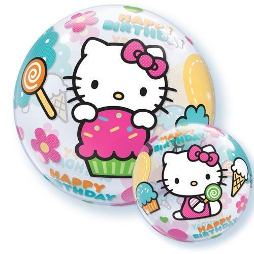 Balón Q Bubbles Hello Kitty BDay