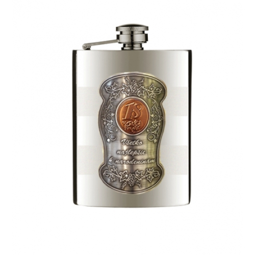 Ploskačka nerez s venovaním 18 rokov