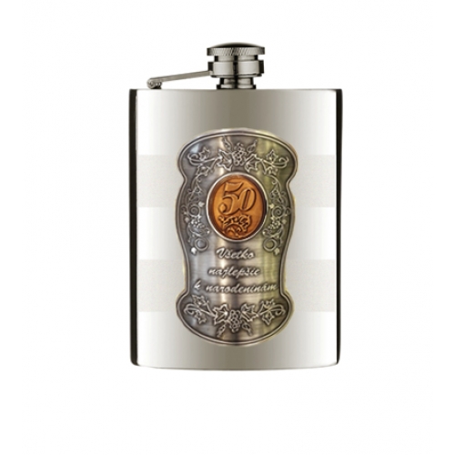 Ploskačka nerez s venovaním 50 rokov