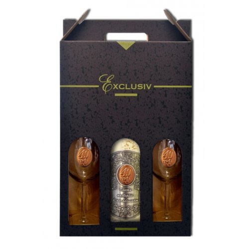 Darčekový vínny  set 3 v 1 - 40 rokov