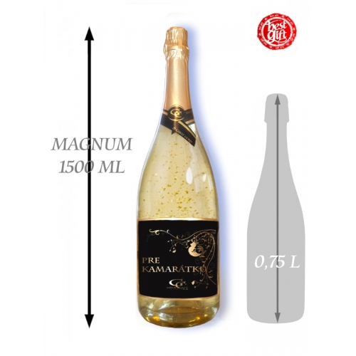 1,5  L Gold Cuvee šumivé víno so zlatom Pre kamarátku