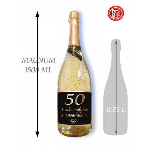 50 Narodeniny 1,5  L Gold Cuvee šumivé so zlatom
