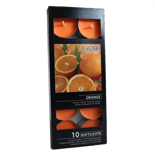 15x Vonné Čajové Sviečky - Pomaranč 10ks v balení