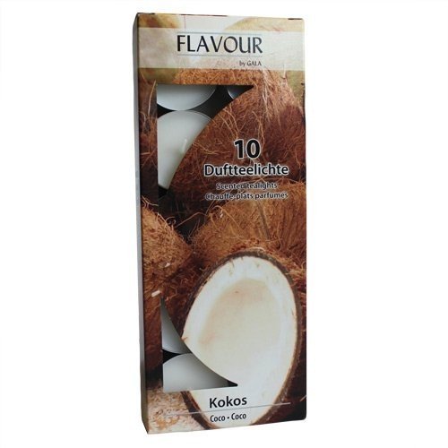 15x Vonné Čajové Sviečky - Kokos 10ks v balení