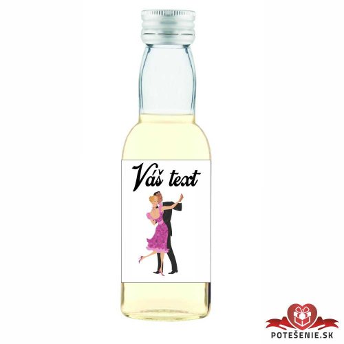 Plesová mini fľaštička alkoholu, motív P027