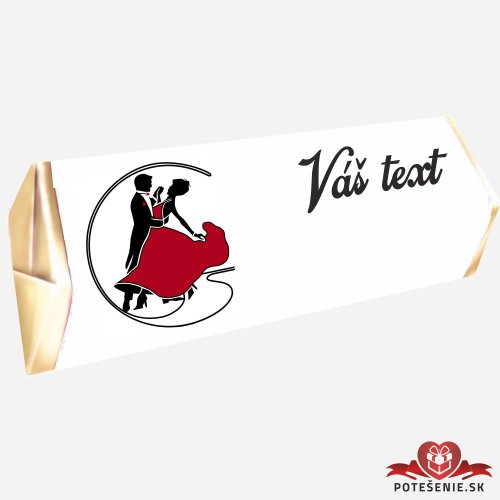 Plesová Rumba čokoládka, tančnný  pár v kruhu