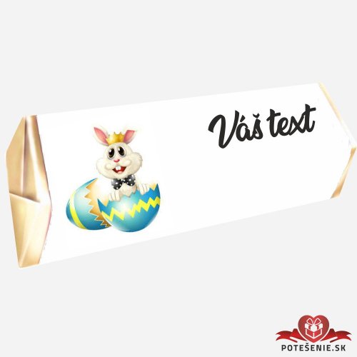 Veľkonočná Rumba / Nugát čokoládka, zajko v modrom vajíčku