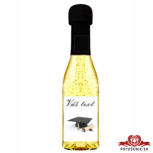 Promočné mini šampanské 200 ml so zlatom, motív P049