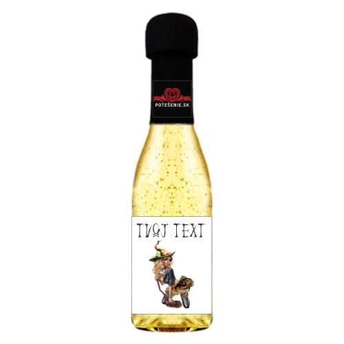 Halloweenske šumivé víno so zlatom