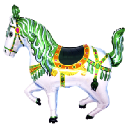 Balónik Kôň 4N zelený - 35cm