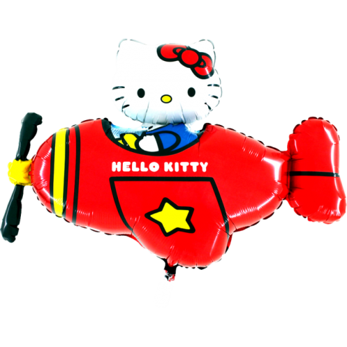 Balón Hello Kitty v lietadle