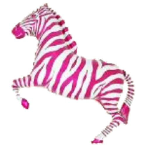 Balónik Zebra ružový - 35cm