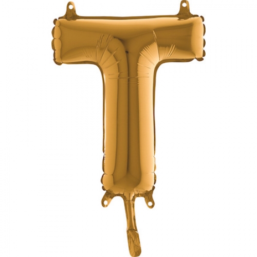 Balón písmeno T zlaté 35 cm