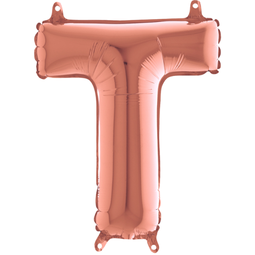 Balón písmeno T rose gold 35 cm