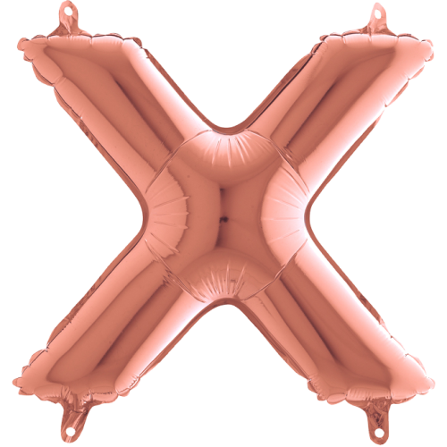 Balón písmeno X rose gold 35 cm