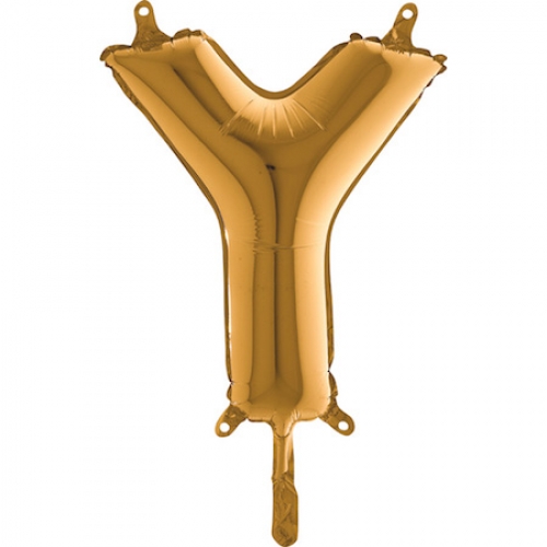 Balón písmeno Y zlaté 35 cm