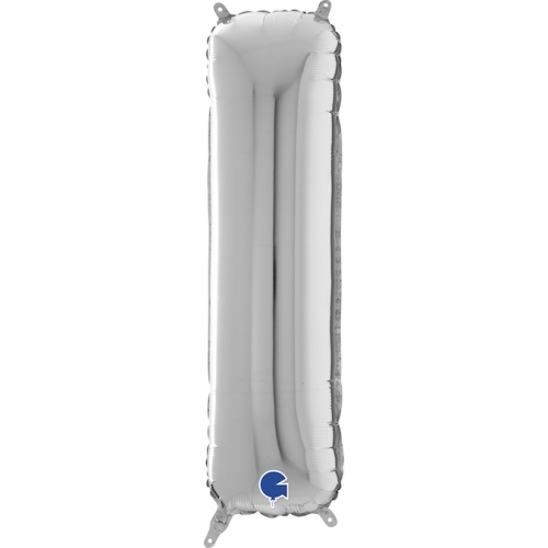 Balón písmeno I strieborné 66 cm