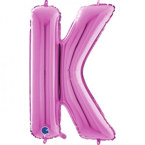 Balón písmeno K ružové 66 cm