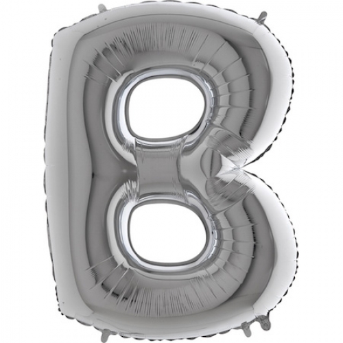 Balón písmeno B strieborné 100 cm