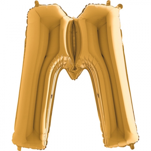Balón písmeno M zlaté 100 cm