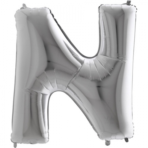 Balón písmeno N strieborné 100 cm