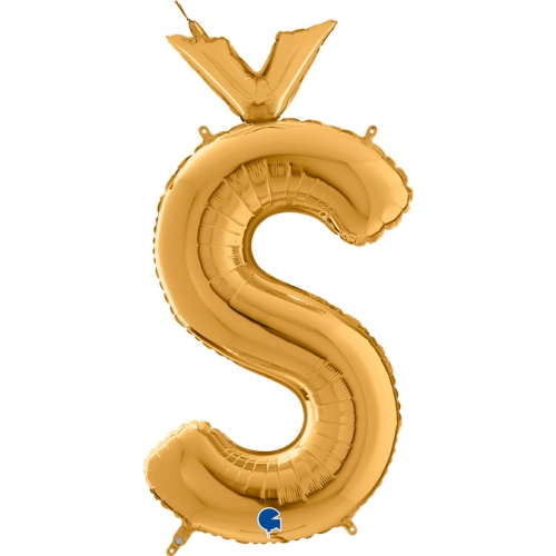 Balón písmeno Š zlaté 100 cm