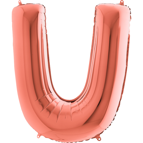 Balón písmeno U rose gold 100 cm