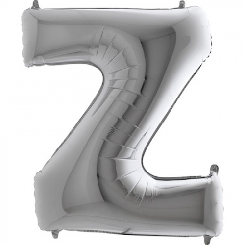 Balón písmeno Z strieborné 100 cm