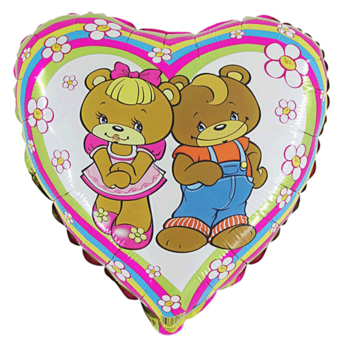 Balón Srdce Medvedíkovia