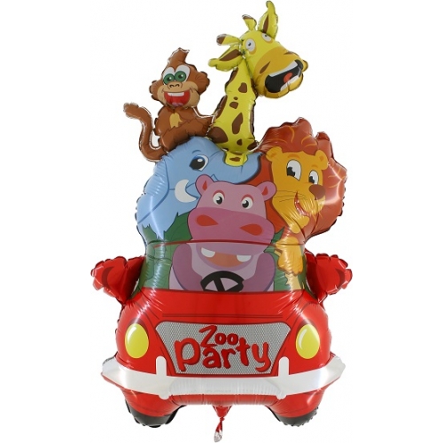 Balón Auto so zvieratkami