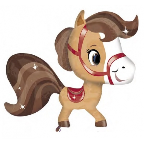 Balón koník Playfull hnedý