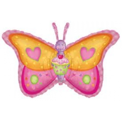 Balón Motýľ Srdiečka