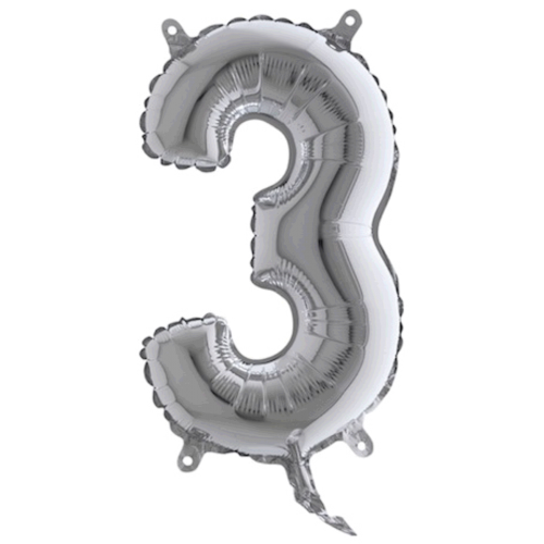 Balón číslo 3 strieborné 35 cm
