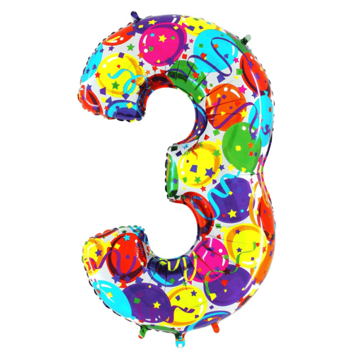 Balón číslo 3 balóny 35 cm