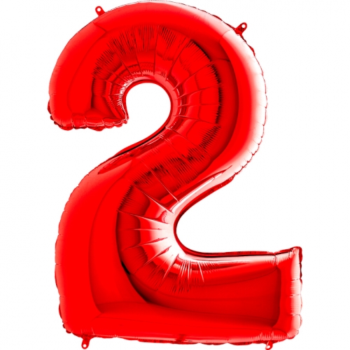 Balón číslo 2 červené 66 cm