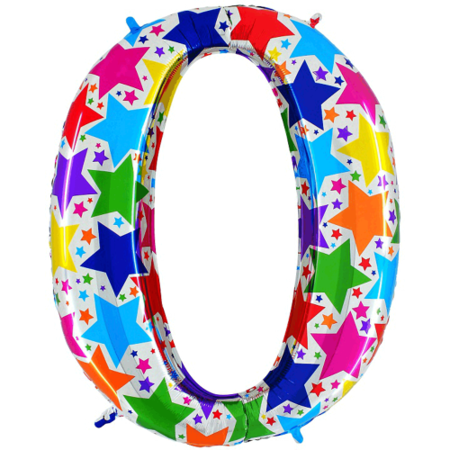 Balón číslo 0 hviezdy 100 cm