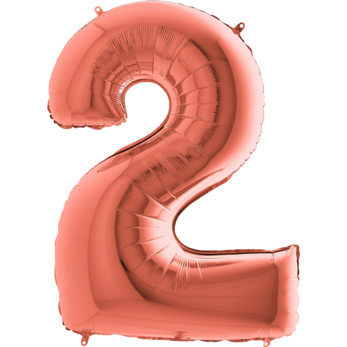 Balón číslo 2 rose gold 100 cm