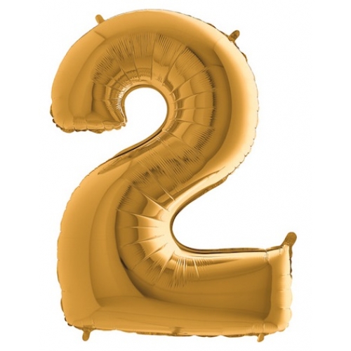 Balón číslo 2 zlaté 100 cm