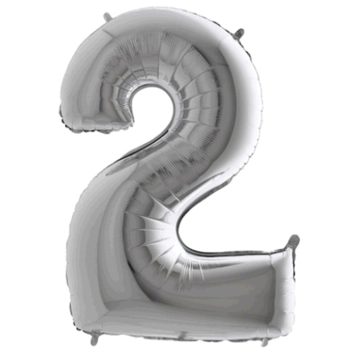 Balón číslo 2 strieborné 100 cm
