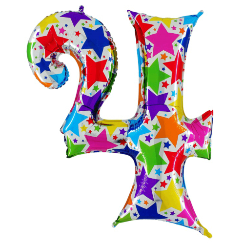 Balón číslo 4 hviezdy 100 cm