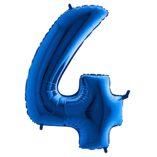 Balón číslo 4 modré 100 cm