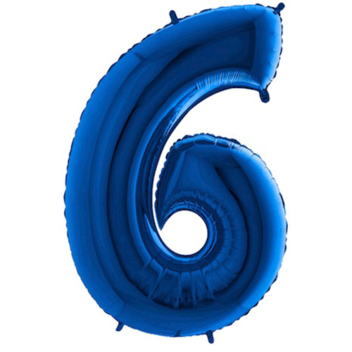 Balón číslo 6 modré 100 cm