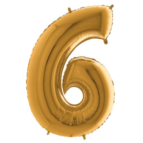 Balón číslo 6 zlaté 100 cm