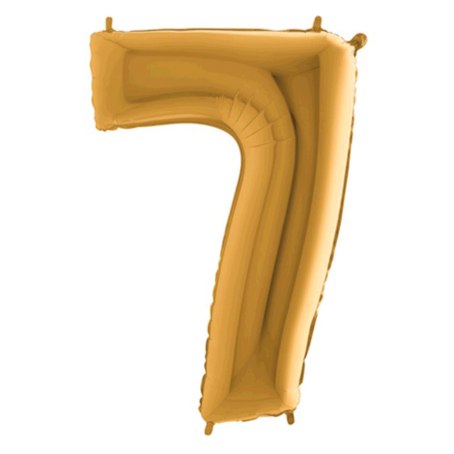 Balón číslo 7 zlaté 100 cm