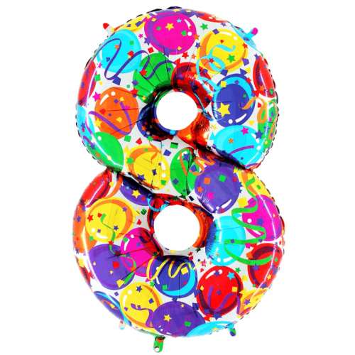 Balón číslo 8 balóny 100 cm