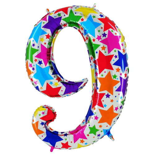 Balón číslo 9 hviezdy 100 cm