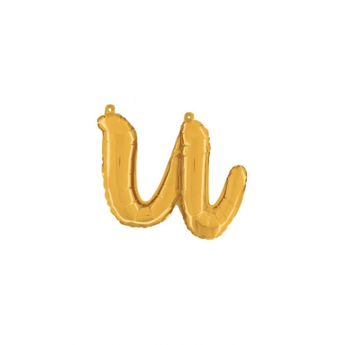 Balón písmeno malé zlaté U script