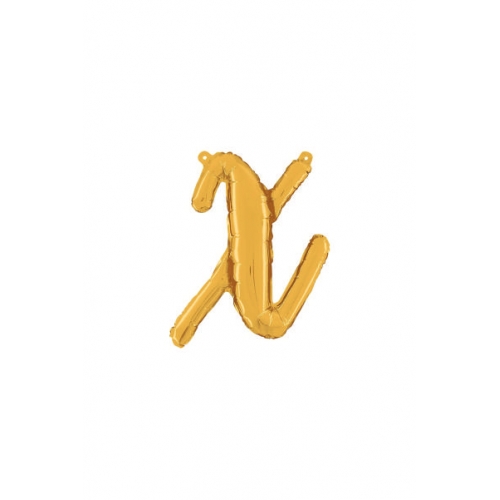 Balón písmeno malé zlaté X script