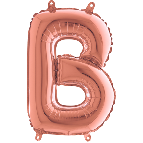 Balón písmeno B rose gold 35 cm