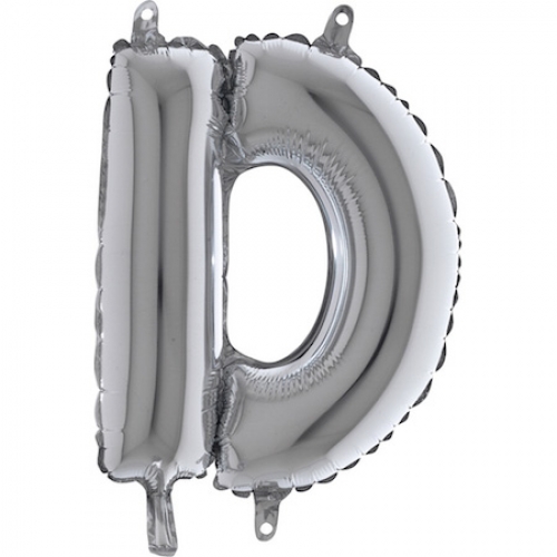 Balón písmeno D strieborné 35 cm